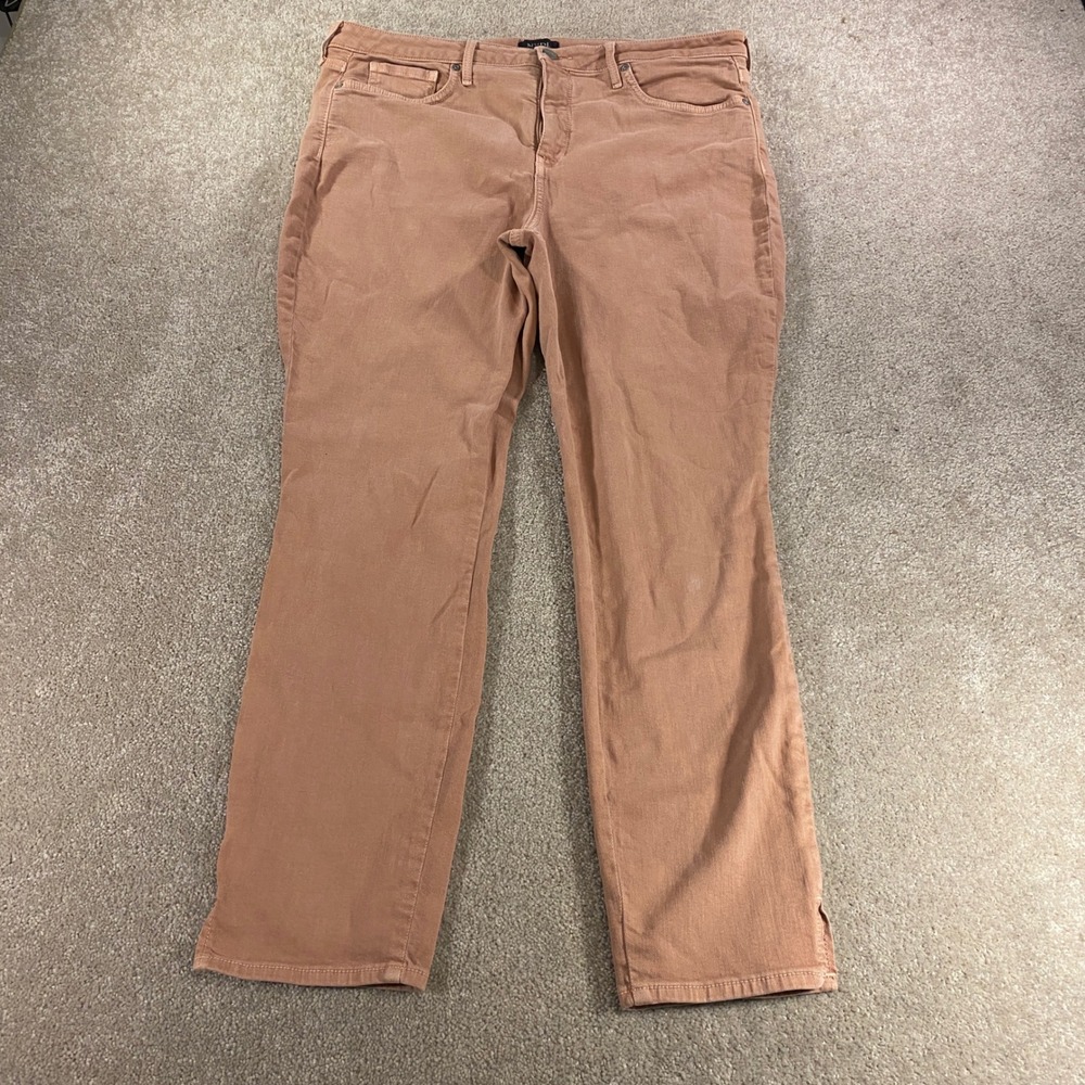 NYDJ Ami Skinny Jeans Womens Size 14 Terracotta Pink Lift Tuck MFOZAA2539